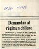Demandan a régimen de chileno