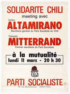 Solidarite Chili meeting avec Carlos Altamirano - Solidaridad con Chile reunión con Carlos Altamirano