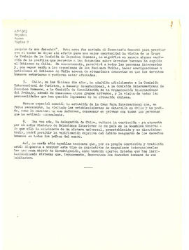 Informe del consejo Económico y Social. Protección de los derechos humanos en Chile. Carta fecha 17 de octubre de 1975 dirigida al secretario general por el representante permanente de Chile ante las Naciones Unidas. (3)