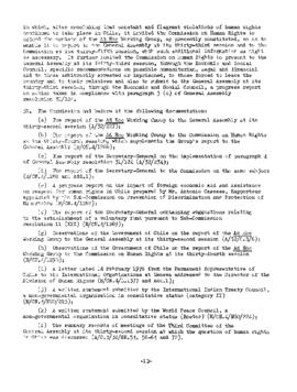 Study of reported violations of human rights in Chile, with particular reference to torture and other cruel, inhuman or degrading treatment or punishment (2)