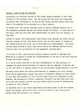 Material for a 20 to 25 minute intervention before the tribunal investigating the crimes of the fascist military junta in Chile. (6)