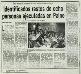 Sus familiares acudieron en masa al Instituto Médico Legal: Identificados restos de ocho personas ejecutadas en Paine