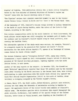 Material for a 20 to 25 minute intervention before the tribunal investigating the crimes of the fascist military junta in Chile. (9)