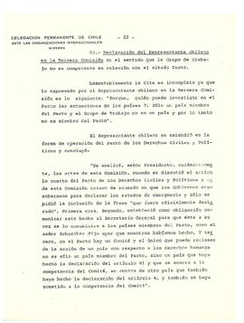 Estudio de los informes de violaciones de derechos humanos en chile, con particular referencia a la tortura y otros tratos o castigos crueles, inhumanos o degradantes. Nota de la Secretaría (24)