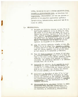 Leyes, proyectos de ley y medidas administrativas durante la Administración Frei en beneficio del campesinado, entendiéndose por tal los obreros agrícolas y los pequeños empresarios agrícolas (propietarios, arrendatarios, medieros) (1)