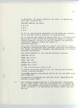 Informe sobre una reunión secreta dela Sección regional de la Internacional Socialista, efectuado en managua del 6 al 7 de enero de 1983 (6)