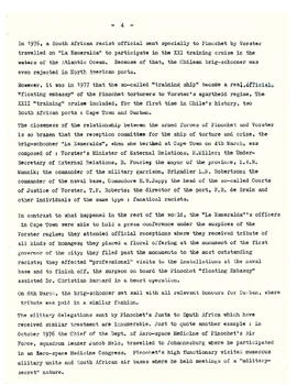 Material for a 20 to 25 minute intervention before the tribunal investigating the crimes of the fascist military junta in Chile. (5)