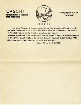 Documentos del Ecuentro Nacional de Solidaridad " Por Chile Libre Hoy" (1)