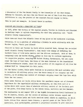 Material for a 20 to 25 minute intervention before the tribunal investigating the crimes of the fascist military junta in Chile. (7)
