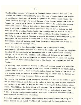 Material for a 20 to 25 minute intervention before the tribunal investigating the crimes of the fascist military junta in Chile. (3)