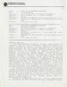 Situación Represiva. Arzobispado de Santiago. Vicaría de la Solidaridad