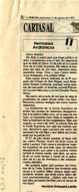 Hermanos Andrónicos - Cartas al